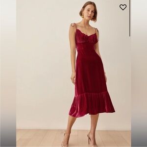 Reformation Oda Velvet Dress